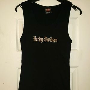 Womens Harley Davidson ribbed cotton tank top!